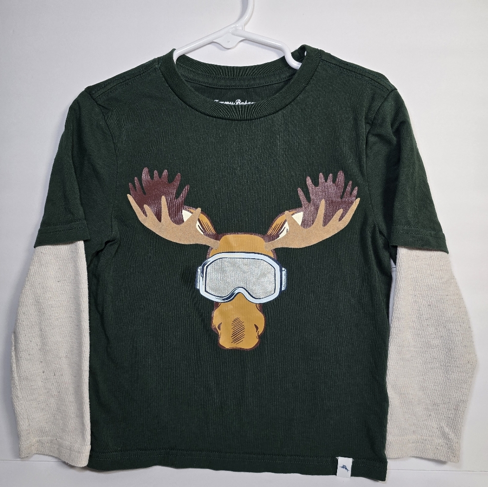 TOMMY BAHAMA BOY'S LONG SLEEVE MOOSE T-SHIRT, SIZE 4T